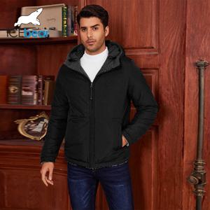 Icebear 남성용 따뜻한 양털 재킷, 뒤집을 수 있는 코트, 2024 겨울 신상