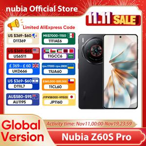 Nubia Z60S Pro 글로벌 버전 5G 안드로이드 핸드폰 Snapdragon 8 Gen 2 50MP 트리플 카메라 120Hz 6.78