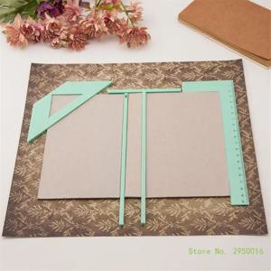 제본 눈금자 L자형 눈금자, T자형 눈금자, 스페이싱 가이드, 스크랩북 앨범 제작용 코너 커팅 스퀘어 세트