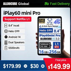 Alldocube iplay60 미니 프로 8.4인치 태블릿 Helio G99 Android14 8GB RAM 128/256GB ROM 듀얼 SIM 4G LTE 패드 5500mAh 배터리