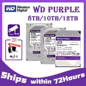 WD Purple 8TB 10TB 12TB 감시 HDD 64M 캐시 SATAIII 6.0Gb/s 3.5