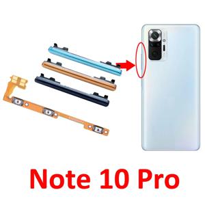 Xiaomi Redmi Note 10 Pro 전화의 경우 새로운 볼륨 버튼 업 다운 키 내부 플렉스 케이블 부품 Note 10 Pro 블랙 블루 골드