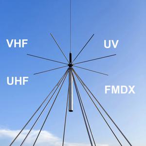 Discone 안테나 D3000 스캐너 안테나 CB UHF VHF 안테나 SDR 라디오 용 25-3000MHz HF VHF 전송 수신