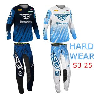 2025 HARD Wear Husqvarna Mx 기어 세트 오프로드 모토 콤보 엔듀로 모토크로스 저지 및 바지 모토 레이스웨어 오토바이 의류