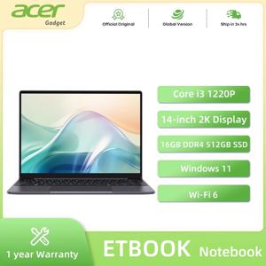 에이서 가젯 e10 ET북 노트북 14인치 2K 디스플레이 인텔 코어 i3-1220P 16GB 램 512GB SSD WiFi6 윈도우 11 초슬림/초경량 노트북