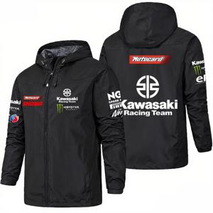 가와사키 오토바이 레이싱 같은 스타일 기관단총 재킷 무거운 오토바이 라이딩 재킷 패션 트렌드 방풍 재킷