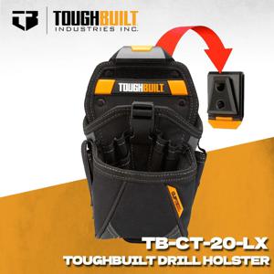 TOUGHBUILT TB-CT-20-LX 대형 전문가용 드릴 홀스터 파우치 휴대용 내구성 보관 가방 공구 파우치 터프빌트 드릴 홀스터