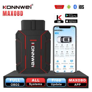 KONNWEI 자동차 OBD 딥 스캔 진단 도구 블루투스 연결 MAXOBD 배터리 모니터링 차량 모니터링 자동차 OBD2 스캐너