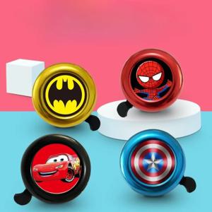 마블 스파이더 맨 자전거 벨 귀여운 어린이 MTB 자전거 안전 경고 알람 사이클링 핸들 바 벨 자전거 경적 사이클링 액세서리