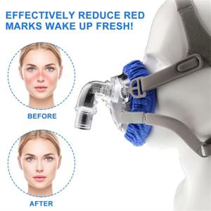 재사용 가능한 CPAP 비강 마스크 라이너 편안하고 통기성 있는 원단 풀 페이스 마스크 쿠션 원 사이즈 핏 올 소프트 CPAP 마스크 쿠션