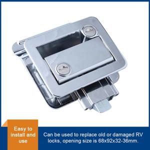 RV 도어 잠금 장치 아연 합금 출입문 래치 잠금 교체 키트 (여행용 트레일러 캠핑카 RV 트럭 화물 운반차용 키 4개 포함)