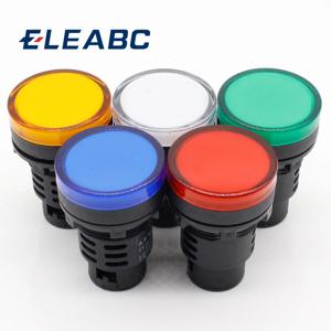 1pcs 12V 24V 110V 220V 380V 30mm 패널 마운트 LED 전원 표시기 파일럿 신호등 램프