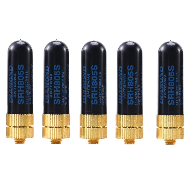 5 PCS/LOT UHF + VHF SRH805S SMA 여성 안테나 uv-5r BF-888s uv-82 UV-5RA uv-5re TK3107 2107 10W 144/430MHz