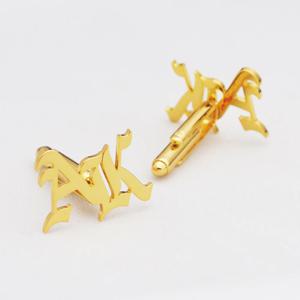 사용자 정의 남자 대문자 조합 커프스 단추 스테인레스 스틸 신랑과 최고의 남자 커프스 단추 웨딩 화이트 칼라 쥬얼리