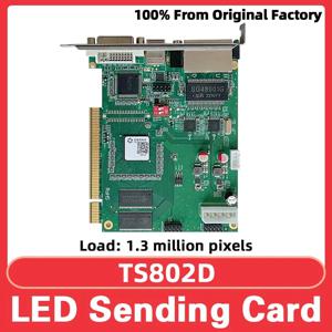 Linsn TS802D 풀 컬러 비디오 벽 HUB75 LED 패널 빛나는 기호 보내는 카드 LED 디스플레이 화면 픽셀 디스플레이 마더 보드 DVI