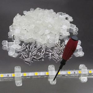 LED 스트립 라이트 패스너 클립 LED 스트립 클립 5050 5730 3014 2835 나사로 LED 스트립 클립을 고정하기 위한 유연한 장착 고정 장치