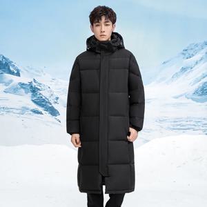 -30 ° C 다운 재킷 남성 롱 재킷 겨울 따뜻한 경량 화이트 오리 다운 코트 남성 streetwear 오버 코트 여성 의류
