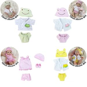 4가지 스타일의 베베 리본 인형 옷 세트, 10인치 또는 13인치 리본 실리콘 베이비 인형용 고품질 의상, 리본 인형 액세서리