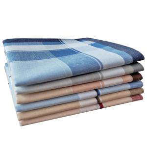 얇은 느낌의 복고풍 스타일 줄무늬 면 손수건, 부모를 위한 가정 장식, 밝은 색상, 40 cm, 2가지 스타일 6개