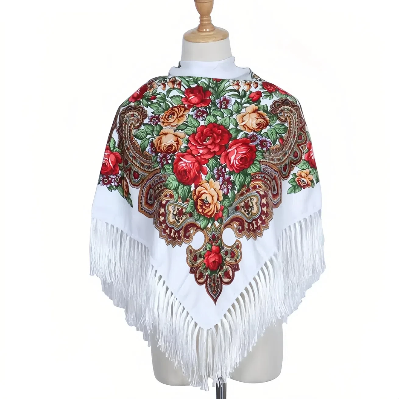 여자를위한 레트로 인쇄 Headscarf Hijabs 드리 워진 광장 꽃 목도리 포장 된 Babushka 손수건 머리 랩 여행 목도리