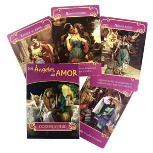 Los Angels Del Amor 오라클 카드 A 44 타로 영어 또는 스페인어 점술 에디션 데크 보드 게임