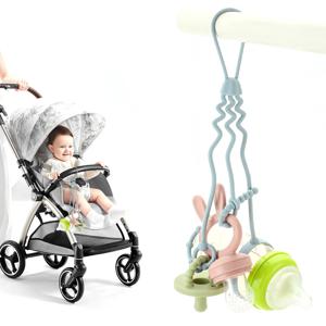 1 조각 실리콘 젖꼭지 체인, 해파리 모양 디자인, 핑크/크림 색상, 바다 동물, 대부분의 젖꼭지에 적합, 젖니가 남 장난감