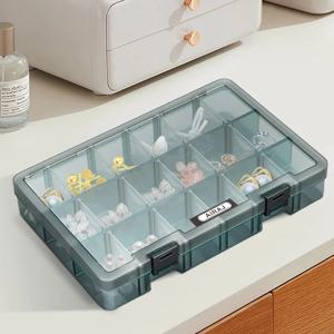 AIRAJ 21 그리드 플라스틱 보관 상자 보석 목걸이 귀걸이 포장 및 조직 휴대용 알약 하드웨어 부품 보관 도구