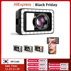 APEXEL LED 필 라이트 포함 매크로 렌즈, 범용 클램프 마이크로 렌즈, 아이폰, 삼성, 모든 스마트폰용, 4k HD, 100mm, 업그레이드 신제품