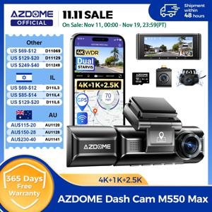 AZDOME M550 맥스 대시캠 4K+1K+2.5K 내장 GPS WiFi 150도 시야각 차량용 카메라 24시간 주차 모니터링 야간 시야 대시캠