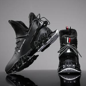 남성 부츠 2024 새로운 겨울 슬리퍼 따뜻한 남성 신발 방수 미끄럼 방지 플러시 스니커즈 남성 테니스 신발 부츠 남성 운동화 겨울