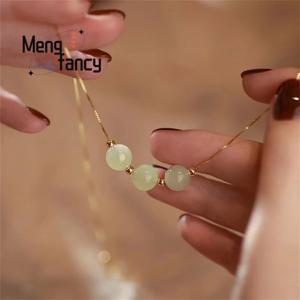 천연 호탄 재스퍼 럭키 비즈, 록본 체인, 가벼운 럭셔리 기질, 절묘한 펜던트, 고급 인기 패션 주얼리