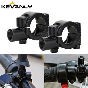 오토바이 핸들 바 미러 마운트 클램프, 백미러 거치대 어댑터 브래킷, 리테이너 블랙, 10mm 나사, 2 개