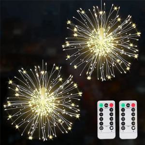 LED 구리 불꽃놀이 조명, 집, 파티, 카페, 결혼식을 위한 원격 야외 장식이 있는 8가지 모드 요정 항성 빛