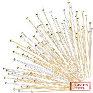 20/25/30/40/50mm 스테인레스 스틸 플랫 헤드 핀 귀걸이 쥬얼리 용 바늘 결과 액세서리 만들기 DIY 용품