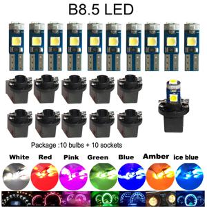 10pcs 새로운 T5 W3W W1.2W Led Canbus PC74 B8.5 LED 전구 자동차 오토바이 대시 보드 경고 표시 등 웨지 악기 램프