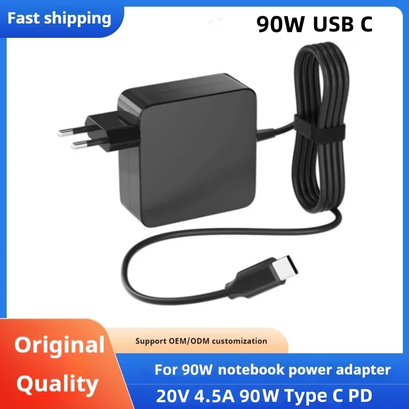 90W USB C 노트북 어댑터 유형 C 전원 공급 PD 벽 충전기 65W 61W 87W MacBook Pro Air 2018 HP Dell ASUS Lenovo