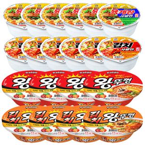 육개장사발면6개+김치사발면6개+왕뚜껑4개+김치왕뚜껑4개