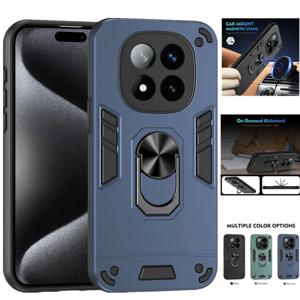 Xiaomi Redmi Note 14 Pro 5G Note 14 Pro + Plus 보호 커버 링 스탠드 홀더 Fundas Coque 용 군용 갑옷 충격 방지 케이스