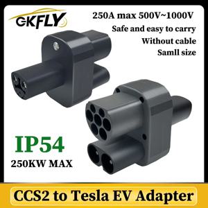GKFLY CCS2-Tesla EV 충전기 어댑터 250A 1000V 전기 자동차 DC 고속 충전 스테이션 CCS 콤보 2-Tesla 변환기