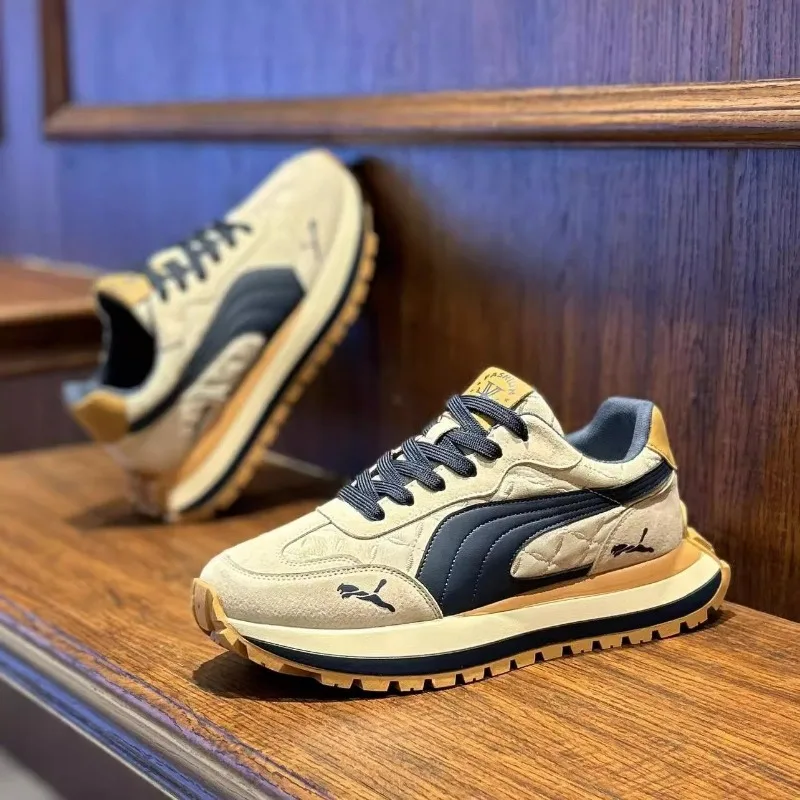 캐주얼 신발 남성 운동화 여름 캐주얼 두꺼운 밑창 남성 신발 부드럽고 편안한 미끄럼 방지 야외 패션 보드 신발