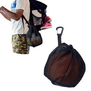1PC 휴대용 Drawstring 농구 배낭 메쉬 가방 축구 축구 배구 공 보관 가방 야외 스포츠 여행