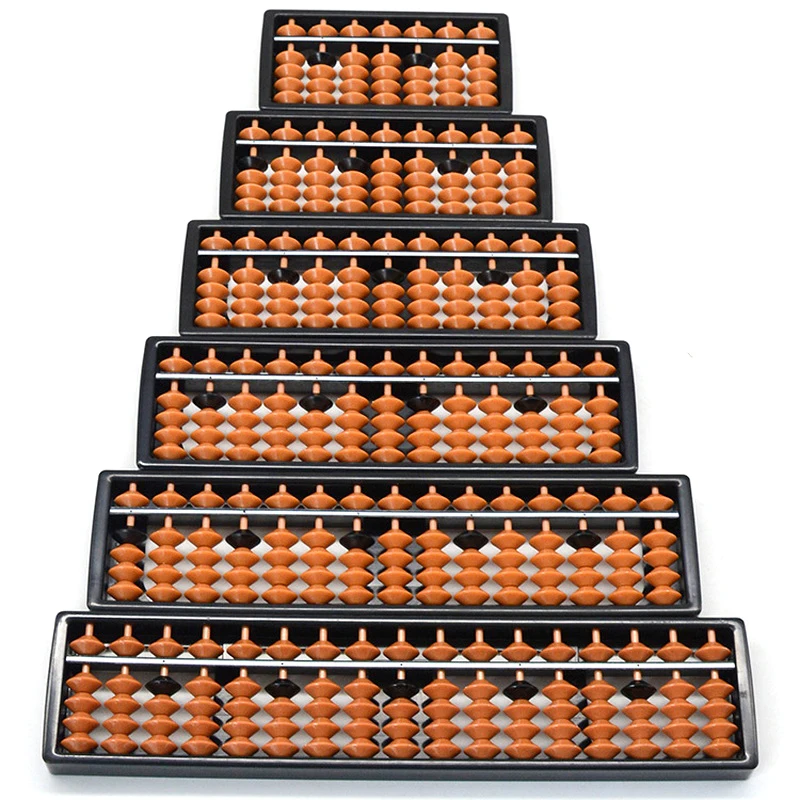 ZZ 7/9/11/13/15/17 자리 막대 표준 주판 갈색 구슬 Soroban 계산기 계산 도구 수학 초보자 계산 장난감