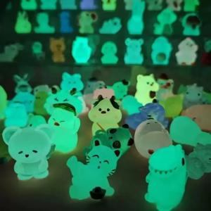 10pcs 귀여운 시뮬레이션 동물 모델 빛나는 동물 블라인드 가방 미니 블라인드 박스 장난감 어린이 선물 서프라이즈 블라인드 가방 무작위