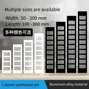 너비 50 60mm 실버 합금 통기성 메쉬 직사각형 평면 환기 공기 환기 캐비닛, 옷장 장식 공기 환기 그릴