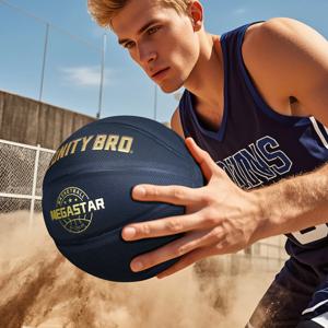 사이즈 5/6/7 복합 가죽 미끄럼 방지 농구 실내 및 실외 소프트 터치 및 향상된 내구성 팀 훈련 공 블랙 골드