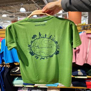 Montbell Japan 2025 여름 새로운 야외 라운드 코튼 반팔 티셔츠 인쇄 남성과 여성 커플 모델 신뢰할 수있는 품질