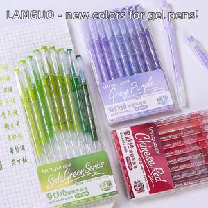 랑구 새로운 색상 45/9색 모란디 젤 펜 학생 다이어리 스크랩북 그림 DIY 세트 컬러 드로잉 아트 마커 학용품