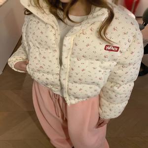 달콤한 짧은 두꺼운 면 재킷 여성 겨울 외투 한국 스타일 부드럽고 스타일리시한 루즈핏 면 코트 여성용