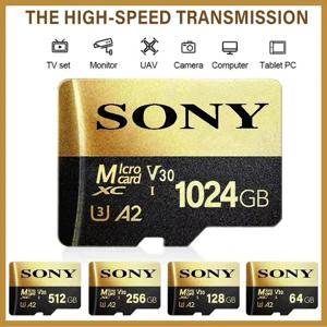 소니 마이크로 TF SD 카드 익스트림 SD 메모리 카드 1TB 128GB 512GB 마이크로 256GB SD C10 TF 플래시 카드 (샤오미 휴대폰 카메라 태블릿 PC용)