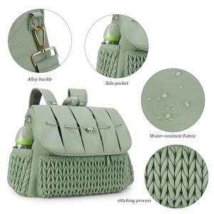 퀼트 수 놓은 어머니 가방 유행 한 어깨 핸드백 야외 단열 방수 기저귀 가방 분리형 스트랩